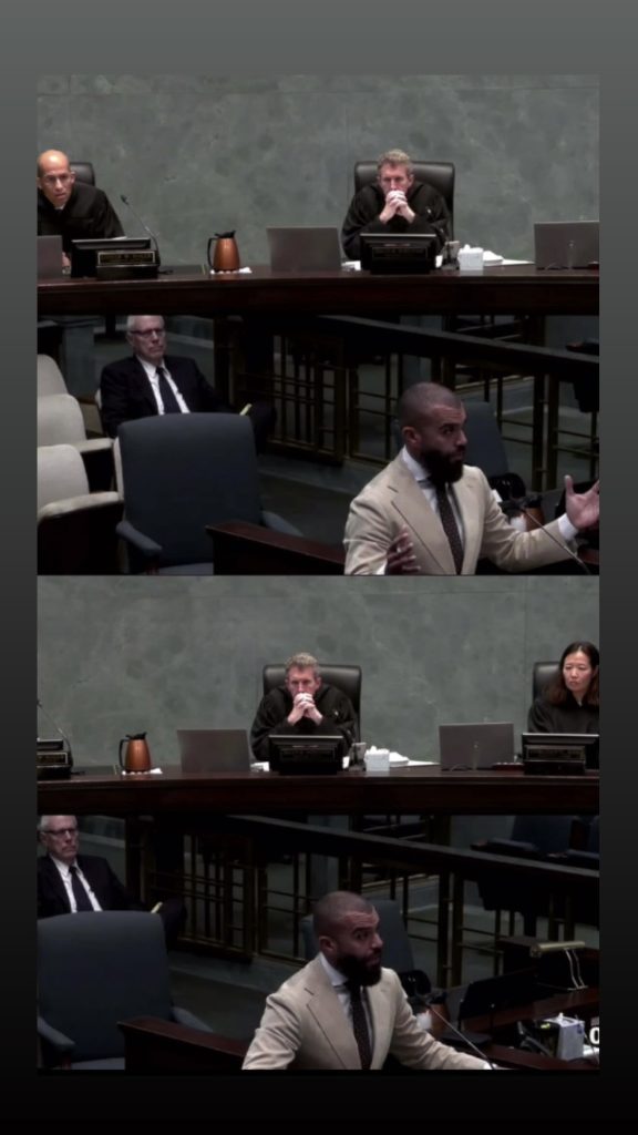 California criminal appeals lawyer Matthew Barhoma arguing Penal Code 1172.75 resentencing appeal before appellate judges after sentence vacated under SB 483