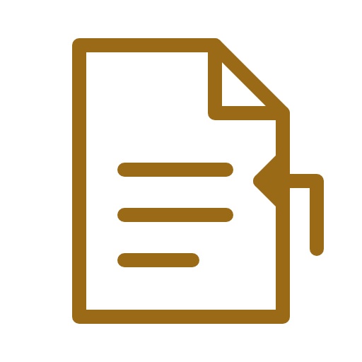 Criminal appeals icon – legal document with a return arrow